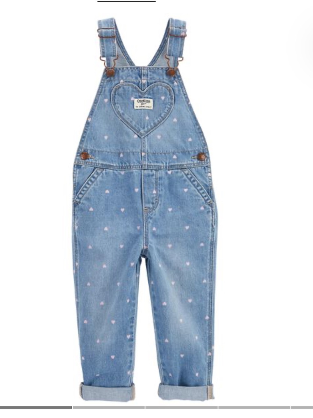 3T OshKosh B'gosh Heart Denim Overalls for Kids